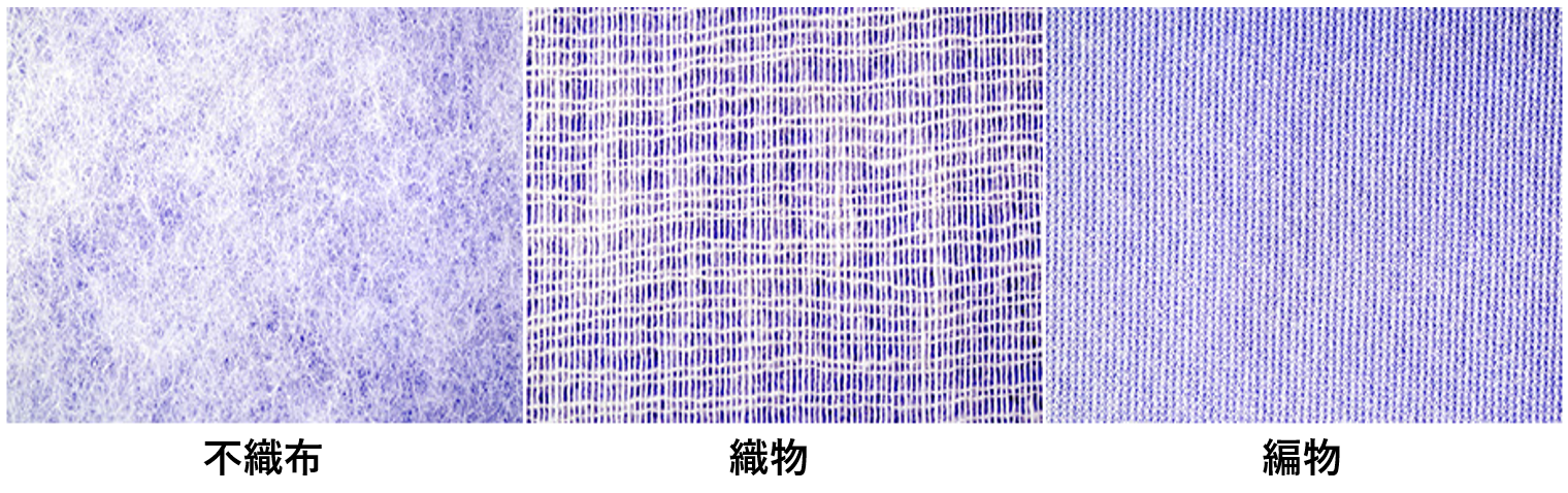 不織布 織物 編物